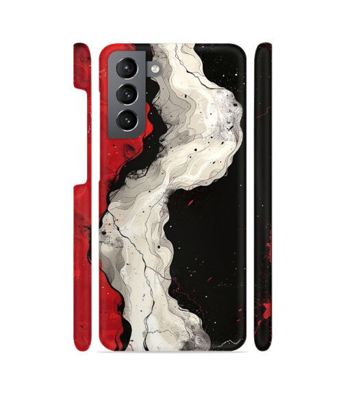 Red White and Black Samsung Galaxy S22 (5G) Mobile Cover