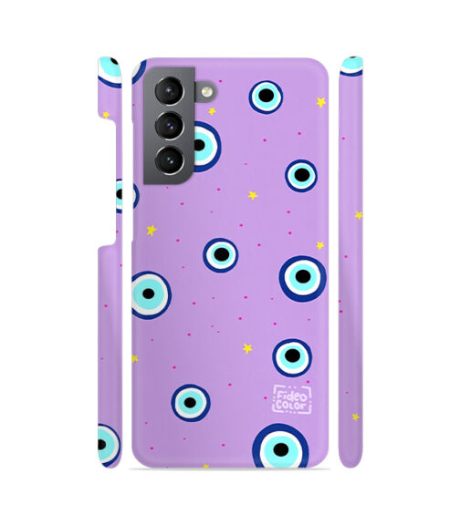 Lavendar Background Evil Eye Samsung Galaxy S22 (5G) Mobile Cover