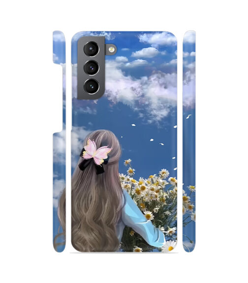 Aesthetic Girl with Daisies Samsung Galaxy S22 (5G) Mobile Cover