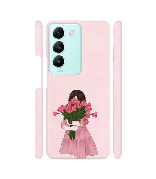 Roses with Girl Vivo T3 (5G) Mobile Cover