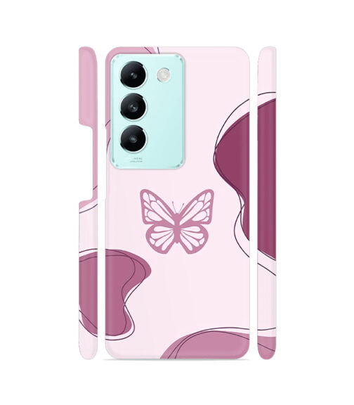 Purple Butterly Cute Vivo T3 (5G) Mobile Cover