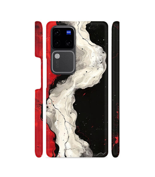 Red White and Black Vivo V30 (5G) Mobile Cover