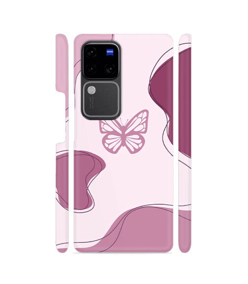 Purple Butterly Cute Vivo V30 (5G) Mobile Cover