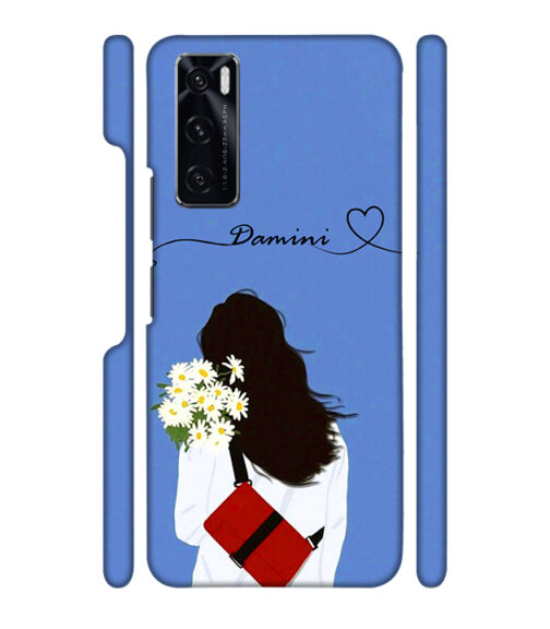 Sweet girl with back pose Vivo V20 SE Mobile Cover