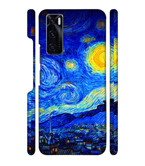 Abstract painting design to the sky and mountain Vivo V20 SE Mobile Cover