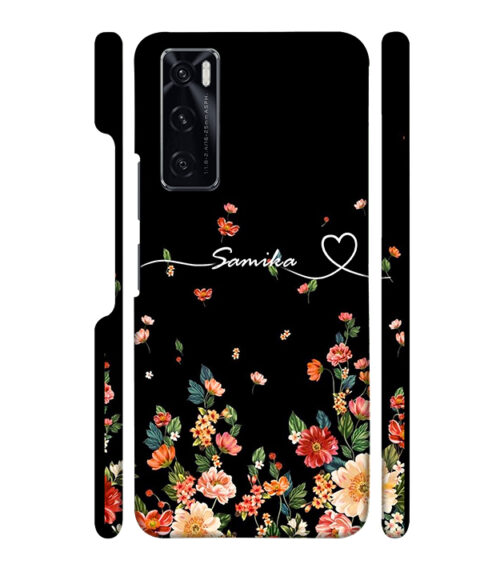 Floral design with samika text Vivo V20 SE Mobile Cover