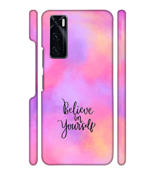 Colorfull background with text (Believe in youself) Vivo V20 SE Mobile Cover