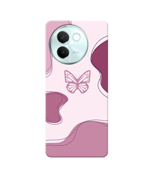 Purple Butterly Cute Vivo V30 E Mobile Cover
