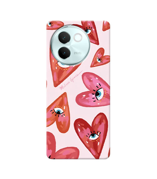 Eye Roll Hearts Vivo V30 E Mobile Cover