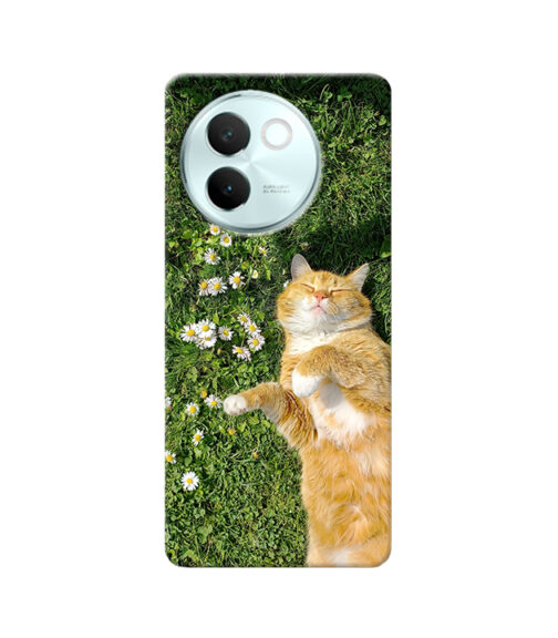 Cat in Grass Vivo V30 E Mobile Cover