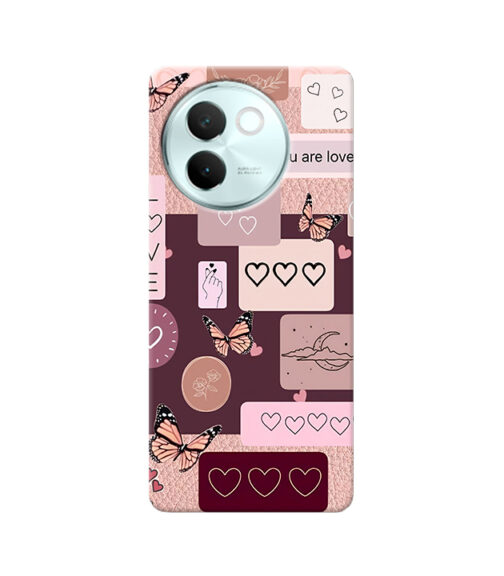 Brown Collage Vivo V30 E Mobile Cover