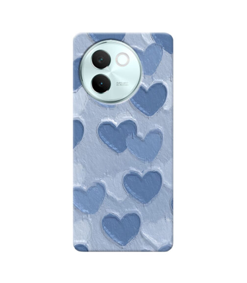 Blue Paint Hearts Vivo V30 E Mobile Cover