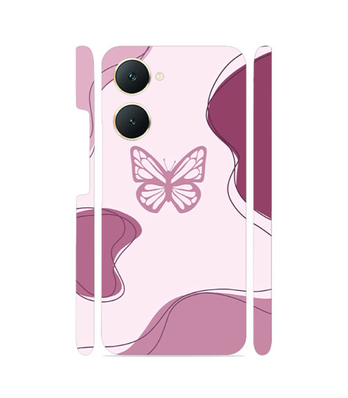 Purple Butterly Cute Vivo Y03 Mobile Cover