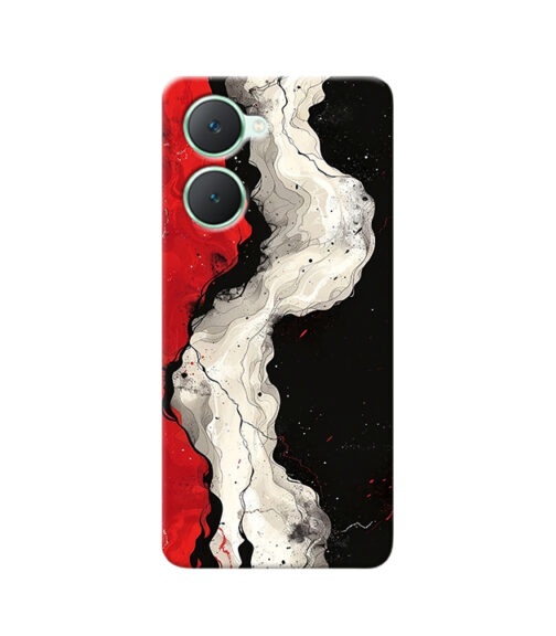 Red White and Black Vivo Y18 E Mobile Cover