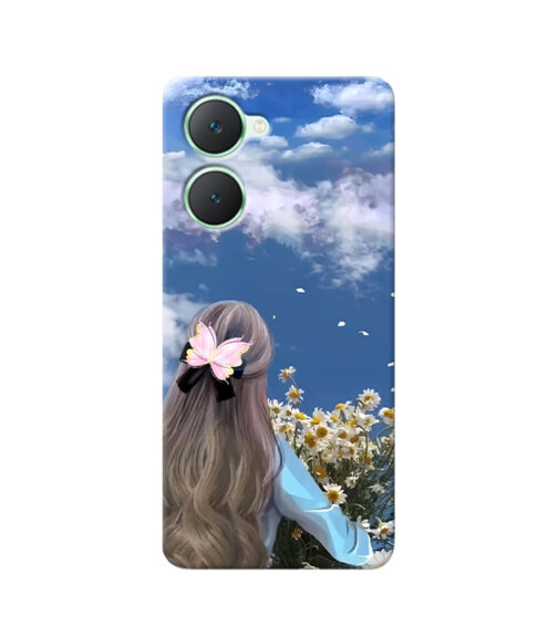 Aesthetic Girl with Daisies Vivo Y18 E Mobile Cover