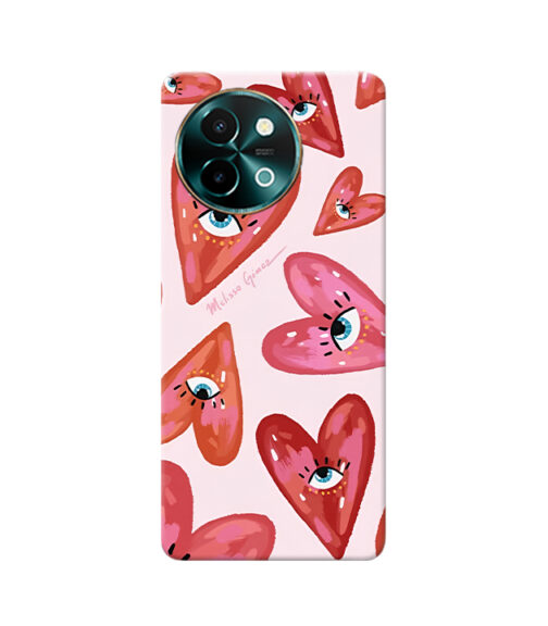 Eye Roll Hearts Vivo Y58 Mobile Cover