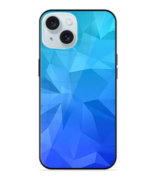 Blue Glass Effect Premium Metal  Mobile Cover