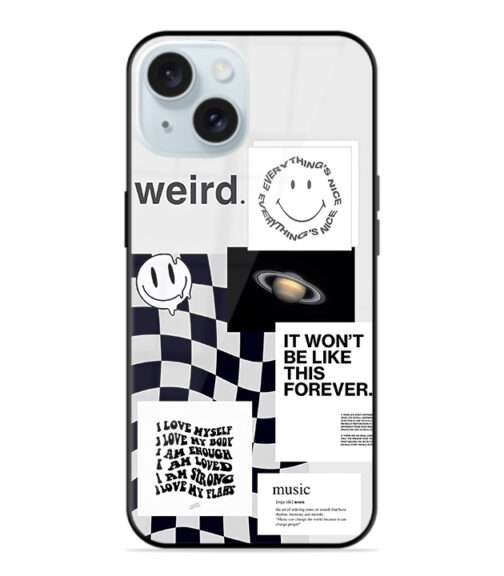 Weird Black and white Premium Metal mobile cover