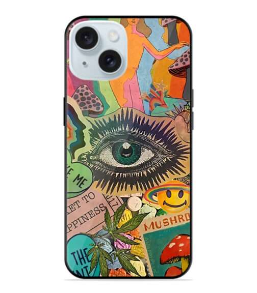 Trance evil eye Premium Metal mobile cover