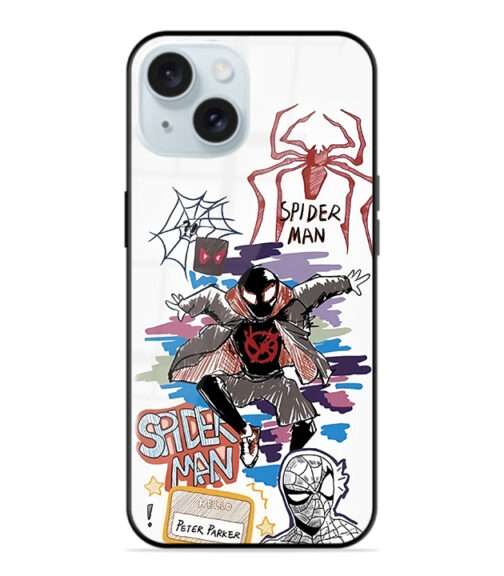 Spiderman doodle Premium Metal mobile cover