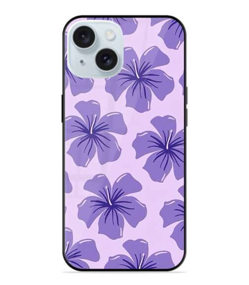 Purple flowers Premium Metal mobile cover