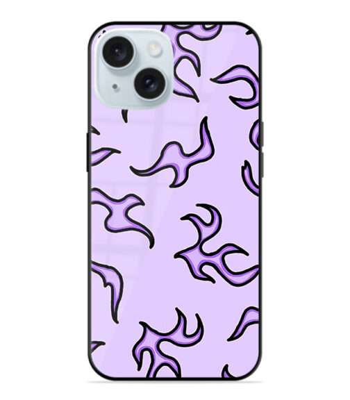 Purple flames Premium Metal mobile cover