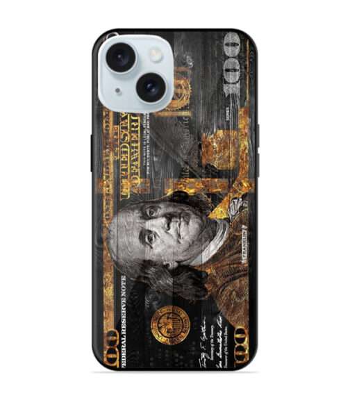 Vintage $100 Bill Phone Case - Distressed Wood Design