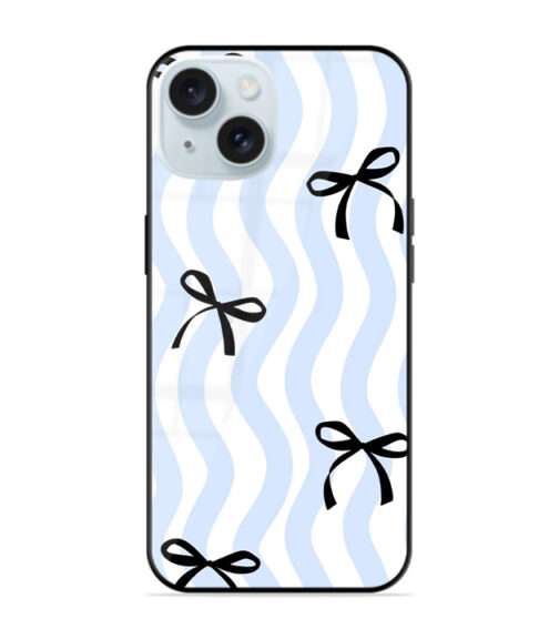 Wavy Blue Bow Pattern Phone Case