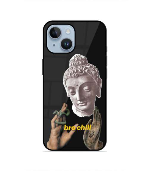 Black Buddha Statue Snake Hands Bro Chill Metal Mobile Cover