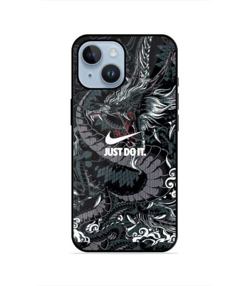 Black and Grey Japanese Dragon Tattoo Style Metal Mobile Cover