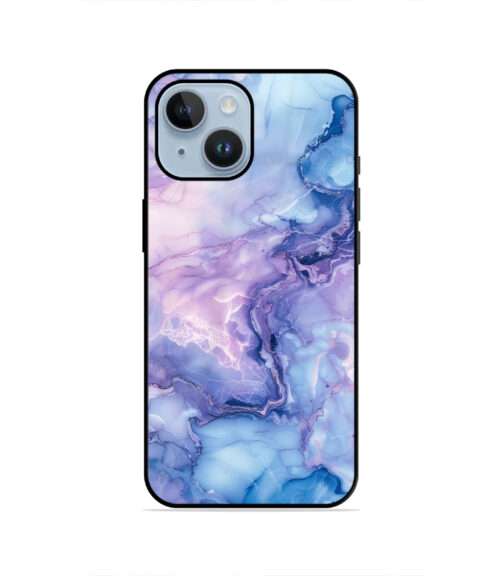 Blue Purple Marble Stone Abstract Fluid Metal Mobile Cover