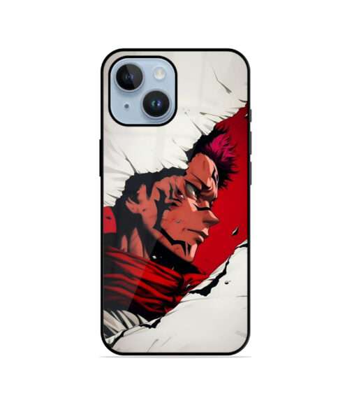 Jujutsu Kaisen Ryomen Sukuna Red Background Anime Metal Mobile Cover