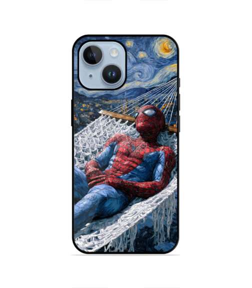 Spider-Man Starry Night Van Gogh Art Marvel Metal Mobile Cover
