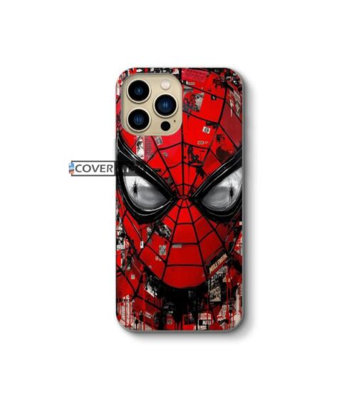 Red Web Hero Comic Art Mobile Cover
