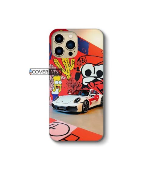 Sports Car Cartoon Street Art Mobile Cover