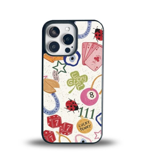 Lucky Charms Ladybug Collage Metal Mobile Cover